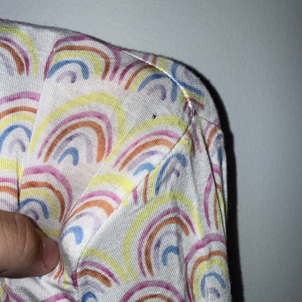 Little Sleepies S Women Bamboo Pajama Long Sleeve & Pants Pastel Rainbows Print - Picture 3 of 4